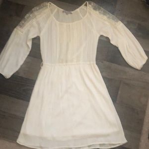 Knee High Dress with lace embellished arms